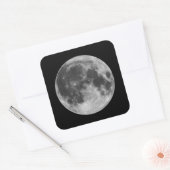 De maan vierkante sticker (Envelop)