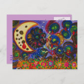 De maan Wond door haar schaduw Briefkaart (Voorkant / Achterkant)