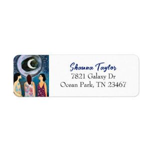 De Maan Zegen Vrouwen Kunstwerk Etiket