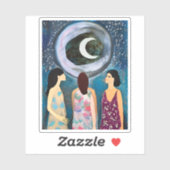De Maan Zegen Vrouwen Kunstwerk Sticker (Vel)
