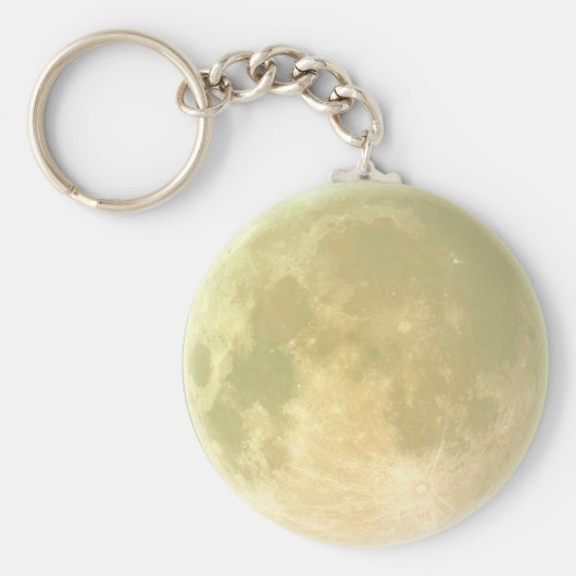 De maan Zipper-Pull en Bagagelabel van de aarde, S Sleutelhanger (Voorkant)