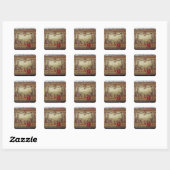 De maand april/het hoogtepunt van Versailles Vierkante Sticker (Vel)