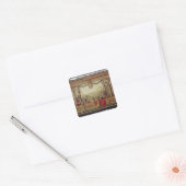 De maand april/het hoogtepunt van Versailles Vierkante Sticker (Envelop)