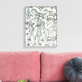 De maand april met astrologische zonneschermen canvas afdruk (Insitu (Woonkamer))