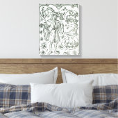 De maand april met astrologische zonneschermen canvas afdruk (Insitu (Slaapkamer))