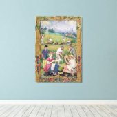 De maand augustus: de oogst canvas afdruk (Insitu (Houten vloer))