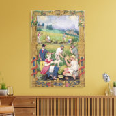 De maand augustus: de oogst canvas afdruk (Insitu (Woonkamer))