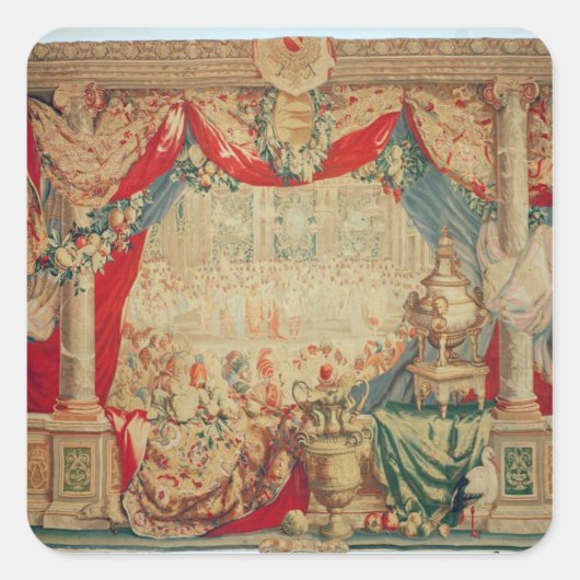 De maand februari vierkante sticker (Voorkant)