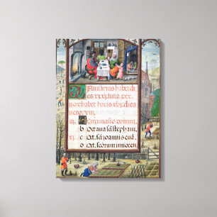 De maand januari canvas afdruk