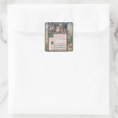 De maand januari vierkante sticker (Tas)