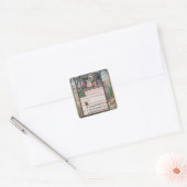 De maand januari vierkante sticker (Envelop)