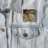 De maand juli, details van het lezen, c.1400 vierkante button 5,1 cm (In situ)
