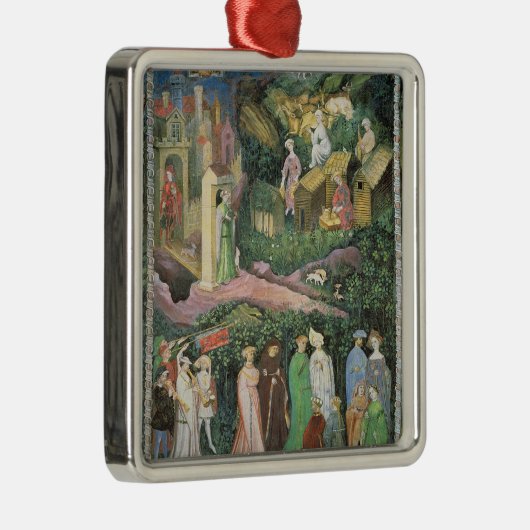 De maand juni, c.1400 metalen ornament (Rechts)