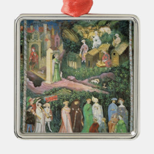 De maand juni, c.1400 metalen ornament