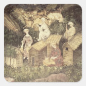 De maand juni vierkante sticker (Voorkant)