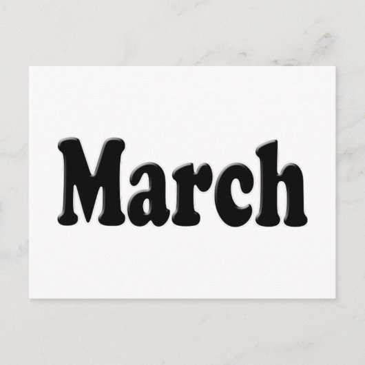 De maand maart Tekst Briefkaart (Voorkant)