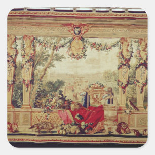 De maand oktober/het kaateau van de Tuileries Vierkante Sticker