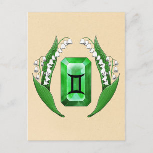 De Maand van de geboorte mag Tweeling Briefkaart