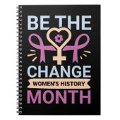 De maand van de veranderende vrouwengeschiedenis notitieboek (Voorkant)