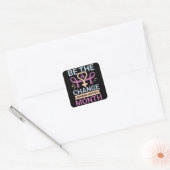 De maand van de veranderende vrouwengeschiedenis vierkante sticker (Envelop)