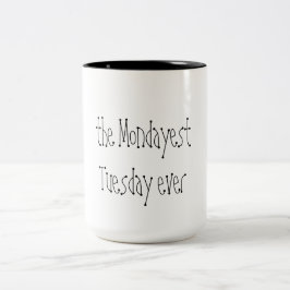 de maandag ooit... koffiekopje tweekleurige koffiemok