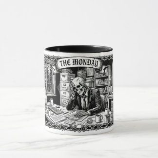 De maandag Tarotkaart | Grappig kantoor skelet Mok