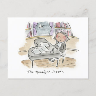 De maanlichtsonate, Ludwig van Beethoven Briefkaart
