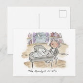 De maanlichtsonate, Ludwig van Beethoven Briefkaart (Voorkant / Achterkant)