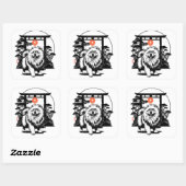 DE MAANPOORT Chow Vierkante Sticker (Vel)