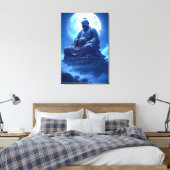 De Maansegening over het Hemelse Beeld Canvas Afdruk (Insitu (Slaapkamer))