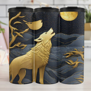 De maanserenade van de Gouden Wolf Thermosbeker