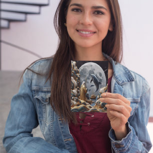 De Maanvangst van de Gouden Visser Briefkaart