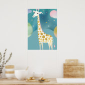 De Maanverlichte Lange-Hals Poster (Keuken)