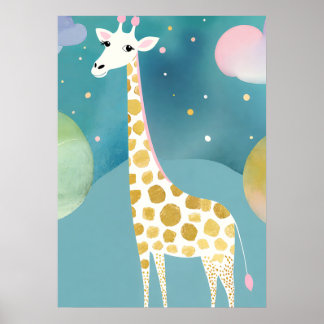 De Maanverlichte Lange-Hals Poster