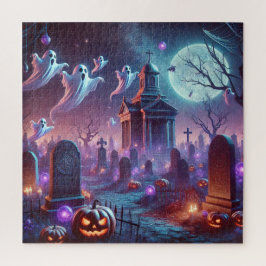 De maanverlichte wake Halloween Legpuzzel