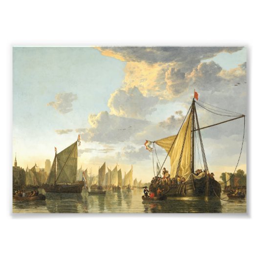 De Maas bij Dordrecht Foto Afdruk (Voorkant)