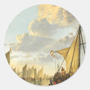 De Maas bij Dordrecht Ronde Sticker