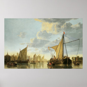 de Maas in Dordrecht; 1650 Poster