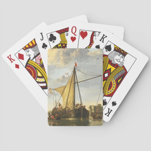 De Maas in Dordrecht Aelbert Cuyp Pokerkaarten (Achterkant)