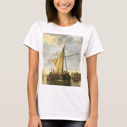 De Maas in Dordrecht Aelbert Cuyp T-shirt (Voorkant)