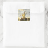 De Maas in Dordrecht Aelbert Cuyp Vierkante Sticker (Tas)