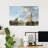 De Maas in Dordrecht door Aelbert Cuyp Poster (Thuiskantoor)