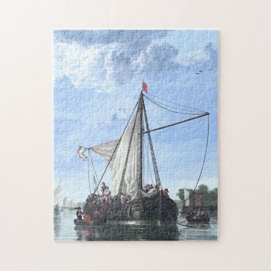 De Maas in Dordrecht tegen Dag Legpuzzel (Verticaal)