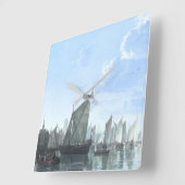 De Maas in Dordrecht Vierkante Klok (Hoek)