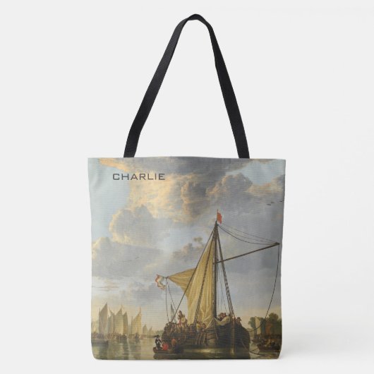 "De Maas" kunst aangepaste monogram zakken Tote Bag (Voorkant)