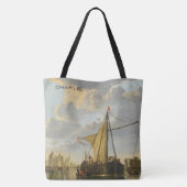 "De Maas" kunst aangepaste monogram zakken Tote Bag (Achterkant)