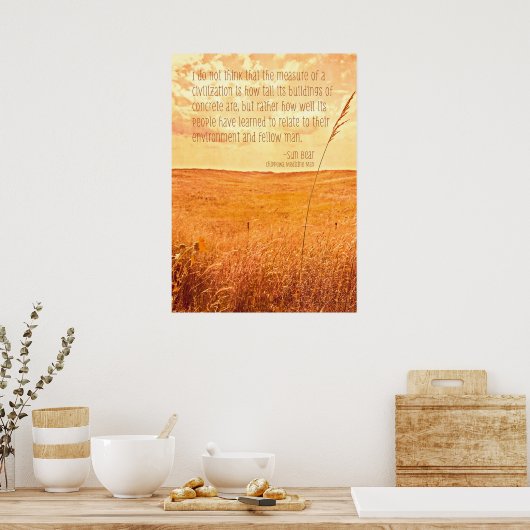 De maatregel van een beschaving poster (Keuken)