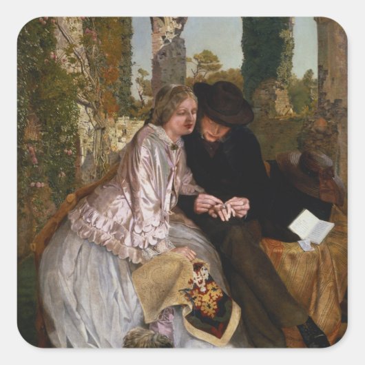 De maatregel voor de bruiloft, 1855 vierkante sticker (Voorkant)