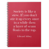 De maatschappij is als een Stew Quote Notitieboek (Voorkant)