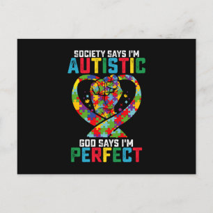 De maatschappij zegt dat ik Autistic God zegt dat  Briefkaart